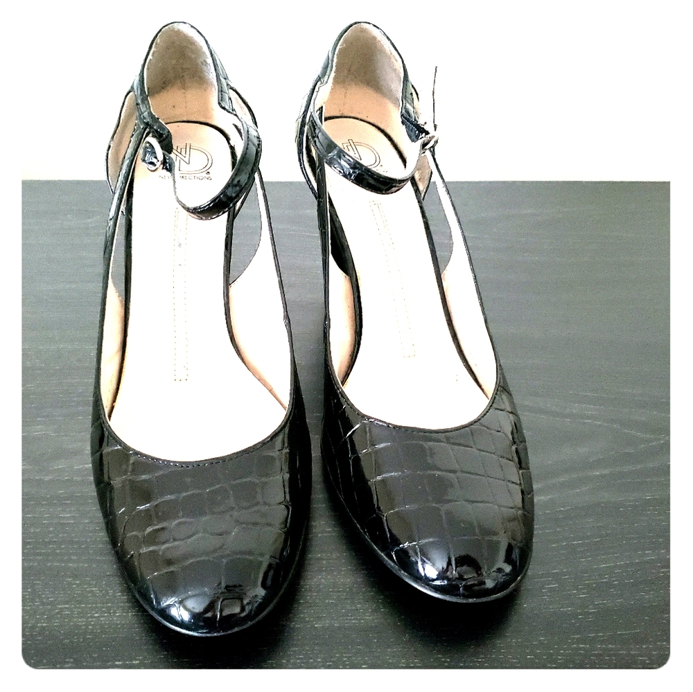 Black Patent Baby Doll Heels